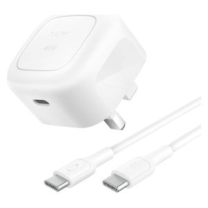  شاحن جداري بلكن - 2603 - بقوة 45 واط - مع كيبل يو اس بي سي بطول 1 متر - ابيض 