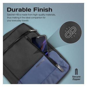  Promate Satchel HB - Multi Pocket Shoulder Bag - 13.3 Inch - Blue 