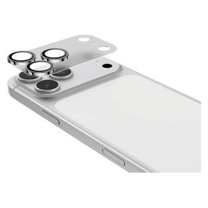  واقي عدسة كاميرا ثلاثي الأبعاد بتغطية كاملة من ماستر لهاتف ايفون 17 برو ماكس - سلفر 