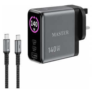  شاحن حائط ماستر - MSCH140W-GY - بقوة 140 واط - رمادي 