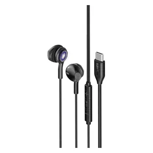 Promate LumiBuds C - Wired Headphone In Ear - USB-C - 1.2m - Black