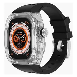  Green Lion La Royal Silicone Strap Case for Watch - 49mm - Transparent/Black 