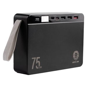  شاحن محمول كرين لايون - GNPRVLTPB75BK - بطارية بحجم 75000 مللي امبير - بقوة 20 واط - اسود 