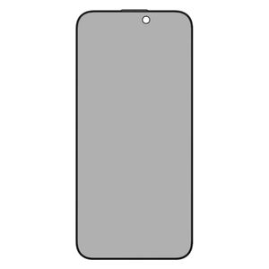  واقي شاشة موماكس كامل الوضوح وحماية الخصوصية لهاتف ايفون 15 - اسود 