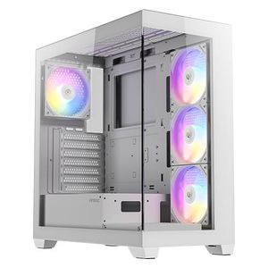  Antec CX300 - Computer Case - ARGB - 4 Fans - White 