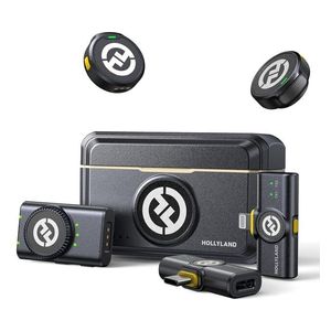  Hollyland Lark M2 Wireless Lavalier Microphone - Up To 40 hours with case - Black 