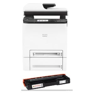  طابعة ريكو متعددة الوظائف ليزر ملونة بحجم اي 4 - MC251FW - واي فاي - سرعة طباعة 24 صفحة في الدقيقة + سيت احبار MC250 