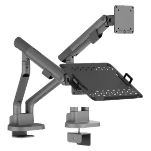  Avetron Nova Slim Mechanical Spring Monitor Arm with Laptop Tray Gray 
