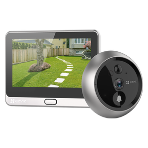  كاميرا إنتركم ذكية من ايزفيز - DP2 - شاشة بحجم 4.3 انج - 3MP - اكتشاف الأشخاص - مدعوم بجرس مع نغمات متعددة - رؤية ليلية - مكالمة ثنائية الاتجاه - بطارية بحجم 4600 مللي أمبير 