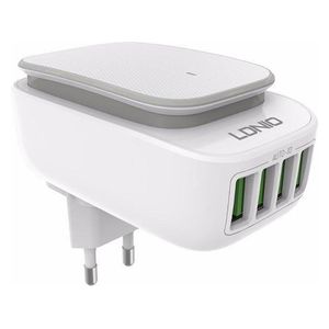  LDNIO - LED Touch Lamp - 4 USB Charging Ports - Smart Charging Technology -  White 