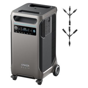  محطة طاقة محمولة انكر A1790211 SOLIX F3800 - بقدرة 3840 واط في الساعة - خرج تيار متردد فائق الارتفاع 6000 واط - سلفر 