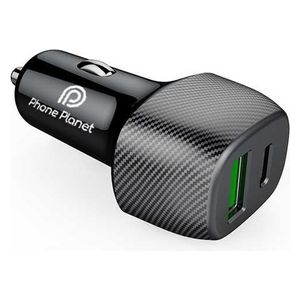  شاحن سيارة فون بلانت - 3 منافذ - شحن سريع ومتعدد الأجهزة - حماية متقدمة وتصميم مدمج - اسود 