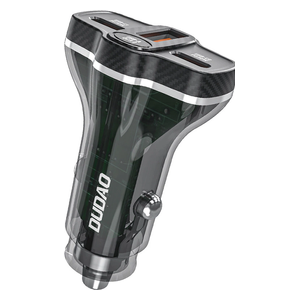 شاحن سيارة دوادو - 78 واط - منفذين يو اس بي سي و يو اس بي اي - أسود