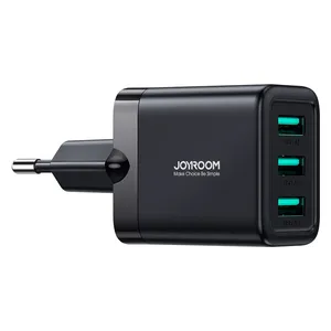  Joyroom - Wall Charger - 3-Port USB Smart Charger - 17W - Black 