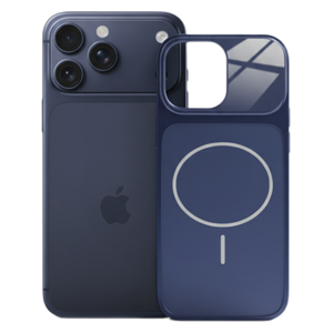 حافظة موبايل اذر لجهاز ايفون 17 برو مع خاصية الماك سيف - ازرق