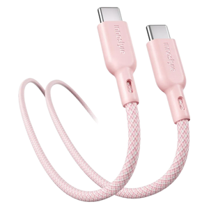 كيبل انوستايل PowerNova يو اس بي سي  إلى يو اس بي سي - شحن سريع يصل إلى 60 واط - وردي