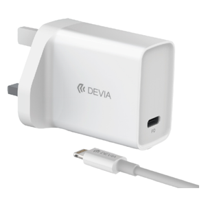 Devia Wall Charger - 30W - PD Fast Charging - USB-C Port - White