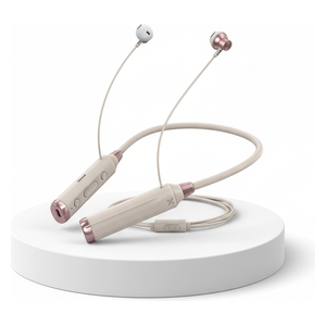  SIKENAI - Bluetooth Headphone In Ear - Battery Capacity 800 mAh - Magnetic design, soft rubber material - Beige 