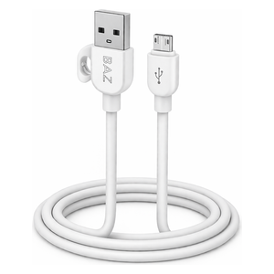  Baz BC454 - USB-A to Micro USB Cable - 1m - White 
