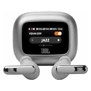 JBL Live beam 3 - Bluetooth Headphone In Ear - 48 hours of playtime - 6 microphones for clear and customizable calls - IP55 water and dust resistance - Silver