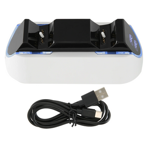  Sundi - PS5 Dual Charging Dock - Controller Charger - Compact & Stable - LED lights show charging status - White 