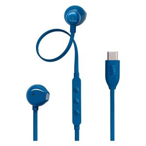 JBL Tune 305C USB-C Wired Earphones - Built-in microphone for hands-free calls - JBL Pure Bass sound with Hi-Res Audio support - Blue