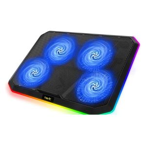 Havit Laptop stand with built-in cooling fans F2076 - Anti-slip design for stability - RGB lighting - Black