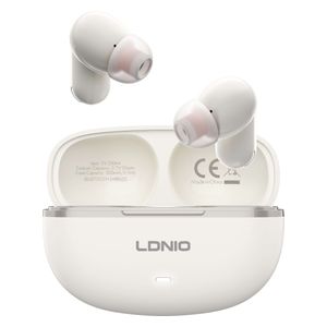  سماعة أذن لاسلكية ستيريو لدنيو T13 - بلوتوث 5.4 - شحن 500 مللي أمبير/ساعة - تقليل الضوضاء - أبيض 