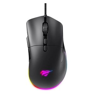 ماوس العاب سلكي هافيت - MS954  - بطول 1.6 متر - اضاءة RGB - اسود