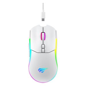 Havit MS1020WB - Wireless Gaming Mouse - Up To 600 mAh - RGB - White