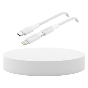  SIKENAI - USB-A to USB-C + Lightning Cable  - 2-In-1 - 1 m - White 