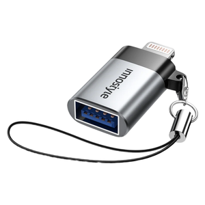 محول إنوستايل NexaLink - من لايتنينج  إلى يو اس بي سي - يدعم الشحن حتى 30 واط - رمادي