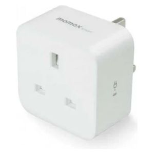 Momax Smart Charger - Controllable via Smartphone - Scheduled Playback & Power Consumption Monitoring - Modern Design - White