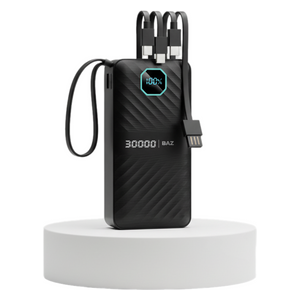  شاحن محمول باز - 5 مخرجات + 2 مدخل - 30000 مللي أمبير - 22.5 واط PD - أسود 