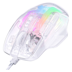  ماوس ألعاب سلكي للرياضات الإلكترونية أونيكوما - CW923  - اضاءة RGB - أبيض 