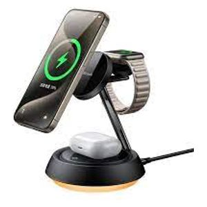  شاحن لاسلكي مكودو 3 في 1 - قدرة 15 واط - شاحن مغناطيسي ماك سيف 