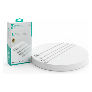  SIKENAI - Cable - 3in1 - 1.2 m - White 