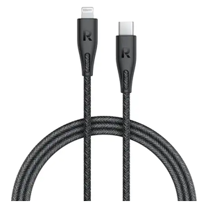  كيبل يو اس بي سي الى لايتينغ راف بور - CB1017 - بطول 1.2 متر - اسود 