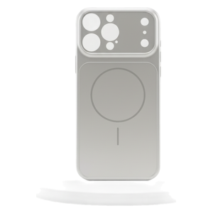 حافظة موبايل اذر لجهاز ايفون 17 برو ماكس  مع خاصية الماك سيف - سلفر