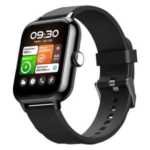 ساعة أورايمو الذكية 6S - شاشة عالية الدقة 2.04 انج بتصميم أنيق - أسود