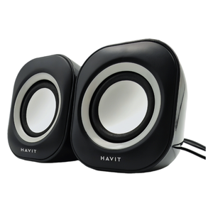 Havit SK704 speakers - 3W - Clear stereo sound with dual 52mm drivers - Black