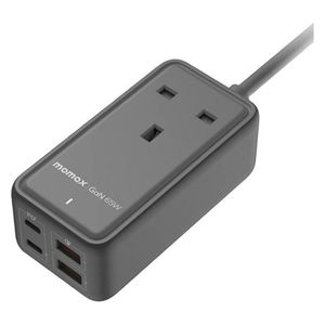  Momax Power Socket - 65W Charger - Single Power Output - 4 Charging Ports - Faster Charging and Integrated Protection 