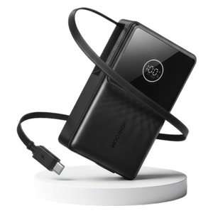 Joyroom - Power Bank - 10000 mAh - Fast Charging 22.5W - Built-in Retractable Cable - Black
