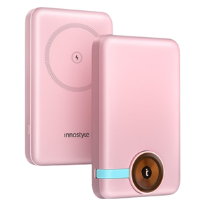 شاحن إنوستايل باور ماج دوو 2 في 1 - شحن لاسلكي - سعة 10000 مللي أمبير - 20 واط - وردي