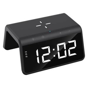 Havit W320 - Wireless charger with clock - 15W - Black