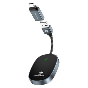  محول فون بلانت 2 في 1 لـ CarPlay - دعم التشغيل السلكي واللاسلكي - واجهة سريعة الاستجابة - اسود 