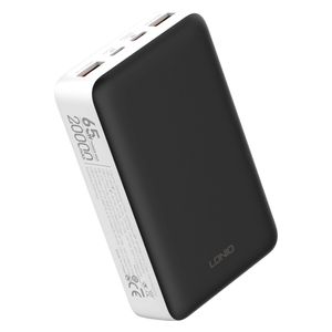  LDNIO - Mini Power Bank - 20000mAh - 65W Fast Charging - Black 