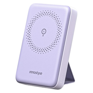 شاحن باور ماج إنوستايل - سعة 10000 مللي أمبير تدوم طوال اليوم - حامل قابل للطي لمشاهدة مريحة بدون استخدام اليدين - لافندر