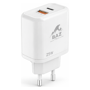  BAZ BA141 - Wall Charger - 2 Ports - 45W - White 