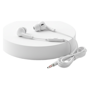  SIKENAI - Wired Headphones In Ear - With AUX Port - 3.5mm & Built-in Mic - White 